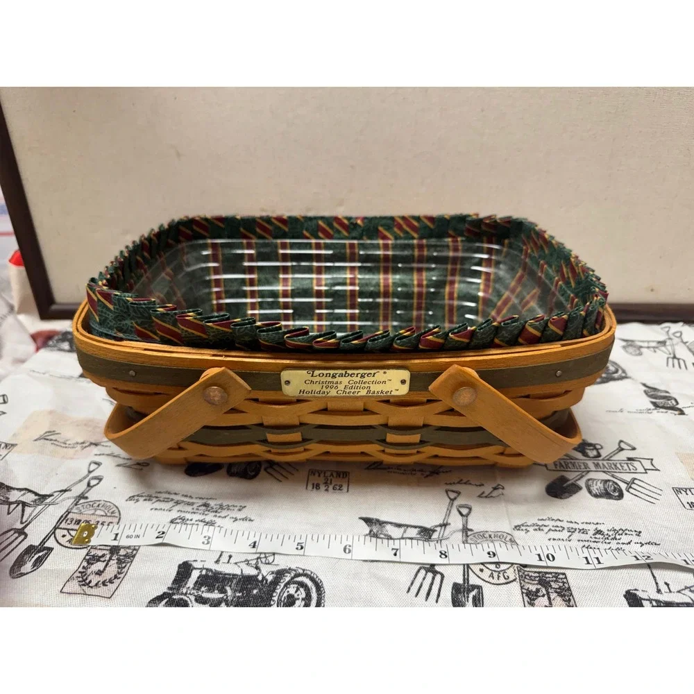 Longaberger 1996  Basket Set with Liners and Protectors